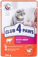 Фото - Корм для кішок Club 4 Paws Adult Beef in Jelly 24 pcs 