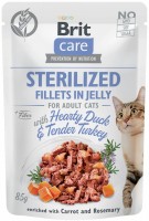 Karma dla kotów Brit Care Sterilized Fillets in Jelly Duck 85 g 