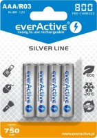 Фото - Акумулятор / батарейка everActive Silver Line 4xAAA 800 mAh 