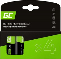 Акумулятор / батарейка Green Cell  4xD 8000 mAh