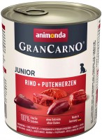 Karm dla psów Animonda GranCarno Original Junior Beef/Turkey Hearts 0.4 kg