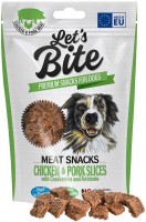 Zdjęcia - Karm dla psów Brit Lets Bite Meat Snacks Chicken/Pork Slices 80 g 