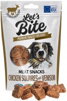 Zdjęcia - Karm dla psów Brit Lets Bite Meat Snacks Chicken Squares/Venison 80 g 