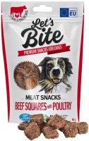 Zdjęcia - Karm dla psów Brit Lets Bite Meat Snacks Beef Squares/Poultry 80 g 