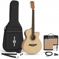 Gitara Gear4music Single Cutaway Electro Acoustic Guitar Amp Pack 