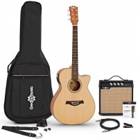 Фото - Гітара Gear4music Deluxe Single Cutaway Electro Acoustic Guitar Amp Pack Padauk 