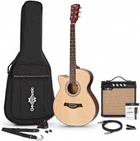 Gitara Gear4music Single Cutaway Left Handed Electro Acoustic Guitar Amp Pack 