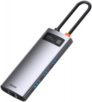 Кардридер / USB-хаб BASEUS Metal Gleam Series 6-in-1 Multifunctional Type-C Hub 