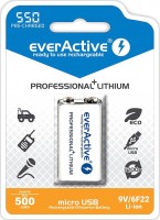 Акумулятор / батарейка everActive Professional Line 1xKrona 550 mAh micro USB 