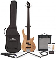 Gitara Gear4music Chicago Fretless Bass Guitar 35W Amp Pack 