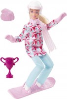 Lalka Barbie Winter Sports Snowboarder Blonde Doll HCN32 