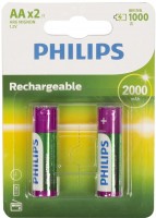 Фото - Акумулятор / батарейка Philips Rechargeable 2xAA 2000 mAh 