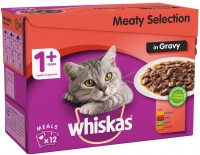 Zdjęcia - Karma dla kotów Whiskas 1+ Meat Selection in Gravy 12 pcs 