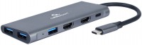 Кардридер / USB-хаб Cablexpert A-CM-COMBO3-01 