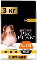 Karm dla psów Pro Plan Adult Light/Sterilised Chicken 3 kg