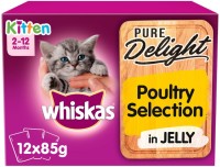Корм для кішок Whiskas Kitten Pure Delight Poultry Selection in Jelly 12 pcs 