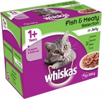 Фото - Корм для кішок Whiskas 1+ Fish/Meat Selection in Jelly 12 pcs 