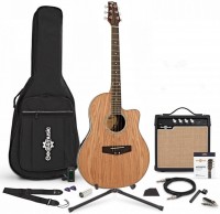 Gitara Gear4music Deluxe Roundback Acoustic Guitar Complete Pack 