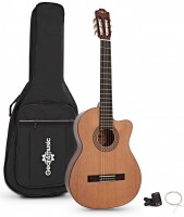 Gitara Gear4music Deluxe Single Cutaway Classical Acoustic Guitar Pack 