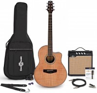 Gitara Gear4music Deluxe Roundback Guitar 15W Amp Pack Maple 