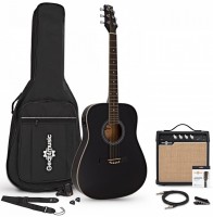 Gitara Gear4music Dreadnought Thinline Electro Acoustic Guitar 15W Amp Pack 