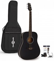 Gitara Gear4music Dreadnought Thinline Electro Acoustic Guitar Pack 