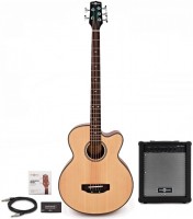 Gitara Gear4music Electro Acoustic 5-String Bass Guitar 35W Amp Pack 