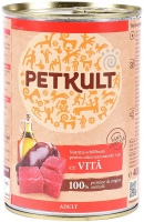 Karm dla psów PETKULT Canned Grain Free Adult with Beef 1 szt. 0.4 kg