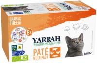 Karma dla kotów Yarrah Organic Pate in 3 Tastes 8 pcs 