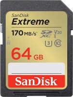 Карта пам'яті SanDisk Extreme SD Class 10 UHS-I U3 V30 64 ГБ