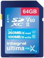 Карта пам'яті Integral UltimaPro X2 SDXC UHS-II U3 V60 64 ГБ