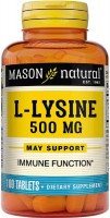 Фото - Амінокислоти Mason Natural L-Lysine 500 mg 100 tab 