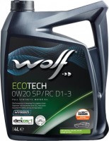 Фото - Моторне мастило WOLF Ecotech 0W-20 SP/RC D1-3 4 л