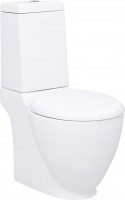 Miska i kompakt WC VidaXL Ceramic Toilet Back Water Flow 240376 