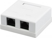 Фото - Розетка RITAR UTP 8P8C RJ45 2 port CAT 6 Q500 білий