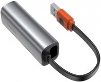 Фото - Кардридер / USB-хаб BASEUS Steel Cannon Series USB A & Type-C Bidirectional Gigabit LAN Adapter 