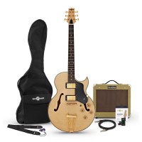 Електрогітара / бас-гітара Gear4music San Diego Semi Acoustic Guitar SubZero V35RG Amp Pack 