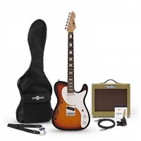Електрогітара / бас-гітара Gear4music Knoxville Semi-Hollow Electric Guitar SubZero V35RG Amp Pack 