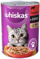 Фото - Корм для кішок Whiskas 1+ Can with Beef and Liver in Gravy  12 pcs