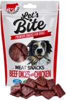 Фото - Корм для собак Brit Lets Bite Meat Snacks Beef Dices with Chicken 4 шт