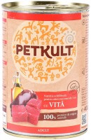 Фото - Корм для собак PETKULT Canned Grain Free Adult with Beef 24 шт 0.4 кг