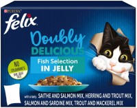 Zdjęcia - Karma dla kotów Felix Doubly Delicious Fish Selection in Jelly  48 pcs