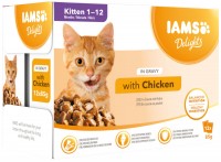 Karma dla kotów IAMS Delights Kitten Chicken in Gravy 12 pcs 