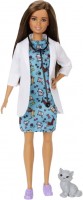 Lalka Barbie Pet Vet Brunette Doll With Medical GJL63 