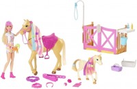 Lalka Barbie Groom N Care Horses Playset HGB58 