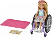 Lalka Barbie Chelsea Blond with Wheelchair HGP29 