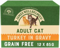 Zdjęcia - Karma dla kotów James Wellbeloved Adult Cat Turkey in Gravy  12 pcs