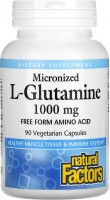 Zdjęcia - Aminokwasy Natural Factors Micronized L-Glutamine 1000 mg 90 cap 