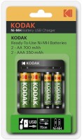 Зарядка для акумуляторної батарейки Kodak Battery USB Charger + 2xAA 700 mAh + 2xAAA 350 mAh 