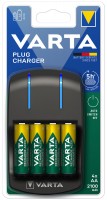 Фото - Зарядка для акумуляторної батарейки Varta Plug Charger 57647 + 4xAA 2100 mAh 